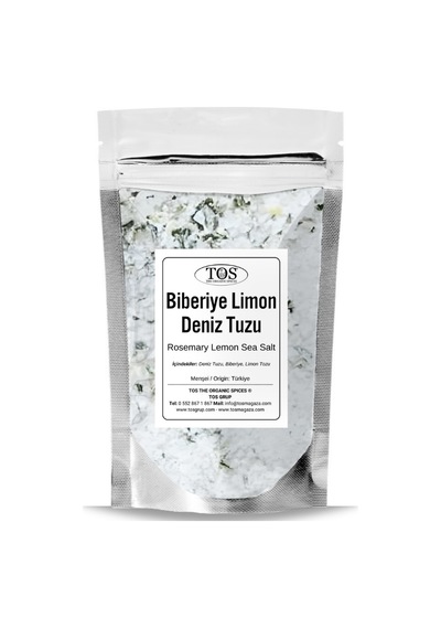 Tos The Organic Spices Biberiye Limon Deniz Tuzu 1 KG Rosemary Lemon Sea Salt
