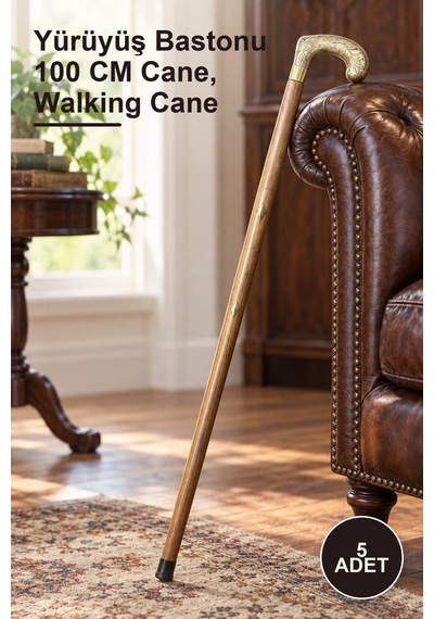 5 Adet Pirinç Baston 8587d Yürüyüş Bastonu 100 Cm Cane, Walking Cane