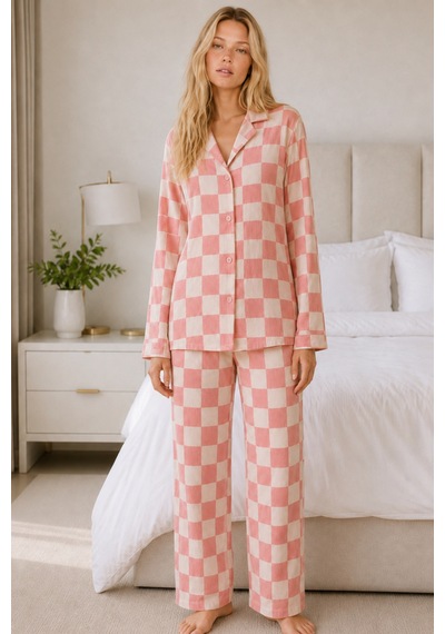 Norcia Sports Kadın Casual Esnek Bol Pembe Pijama Takımı 4670 Çok Renkli - 929322945 Çok Renkli - 929322945 Çok Renkli