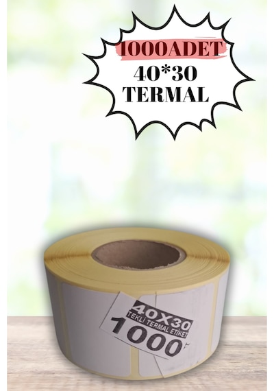 40x30 Termal Etiket Düz Baskısız Beyaz Etiket 1000 Adet Diğer