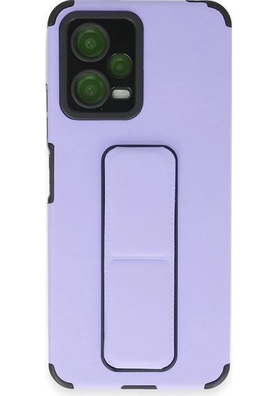 Newface - 777 - Xiaomi Poco X5 5g Kılıf Mega Standlı Silikon - Novapazr - - Lila
