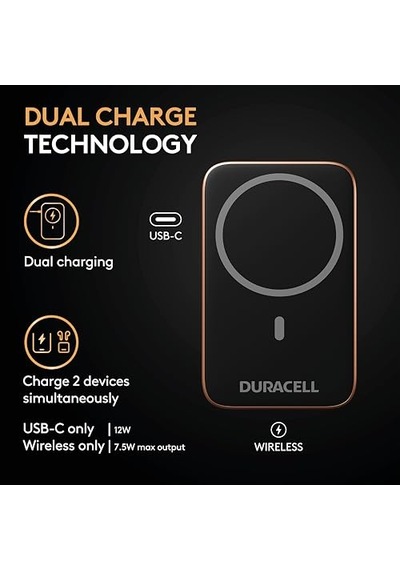 Manyetik Powerbank 5000 Mah Magsafe Uyumlu Kablosuz Şarj Cihazı 7,5 W, 12 W Usb-c Hızlı Şarj, İphone 12 13 14 1