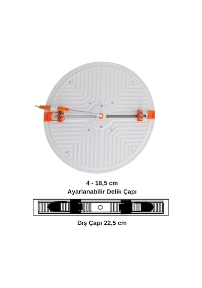Forlife 36 Watt Delik Çapı Ayarlanabilir Led Panel Armatür Beyaz Işık Beyaz