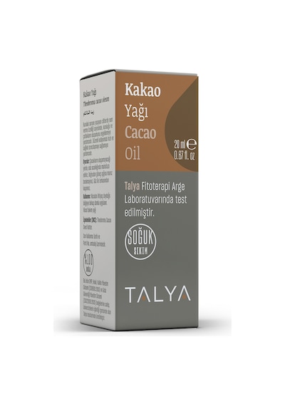 Talya Soğuk Sıkım %100 Saf ve Doğal Bronzluk Kakao Yağı 20 ML