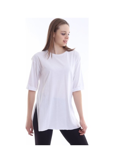 Winmoda34 Oversıze Tshirt Beyaz