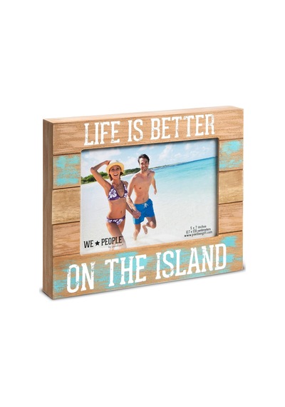 Island-12,7 X 18,7 Cm Life İs Better On The Island Resim Çerçevesi, 13,7 X 17,7