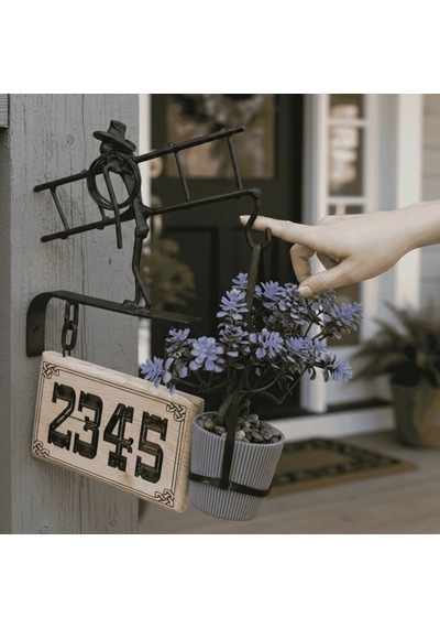 Rustik Dekoratif Fener-tabela Askısı Wh013 Siyah