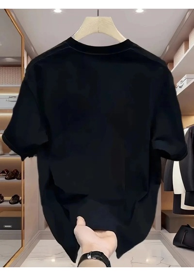 Zenna Tarz Baskılı Oversize Bisiklet Yaka T-shirt - Beyaz Siyah