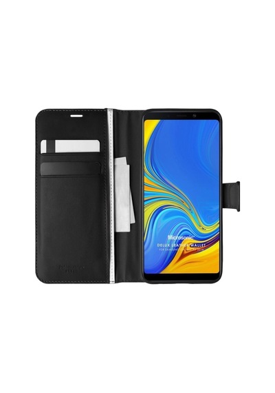 Samsung Galaxy Uyumlu A9 2018 Kılıf Standlı Kapaklı Korumalı Siyah R80587:siyah