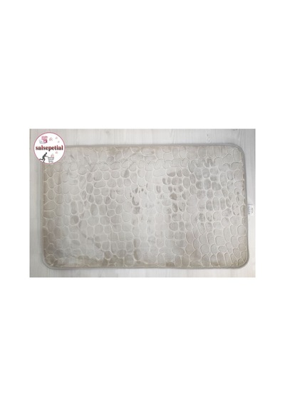 2'li Banyo Paspas Seti Banyo Paspas Takımı Banyo Halısı 60x100 50x60cm Açık Gri