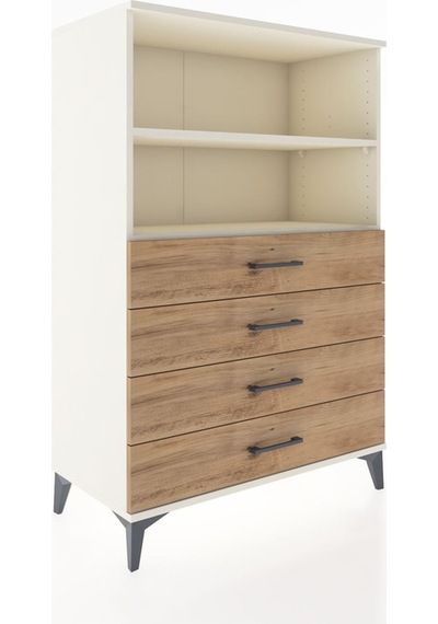 Hyperion Dolap 2 Raflı 4 Çekmeceli 88x44x134 Aytaşı-çam Aytaşı