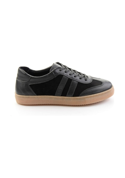 Bambi Siyah Hakiki Deri Kadın Sneaker K01649200303