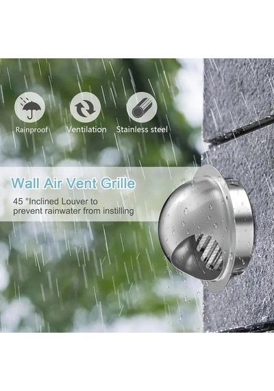 Peronline Dekoratif Duvar Ve Cam Balkon Menfezi Paslanmaz 150mm