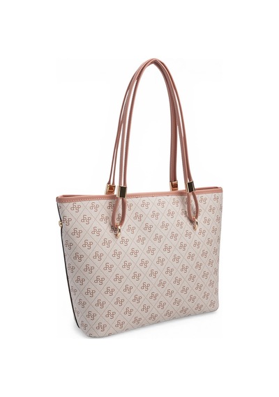 Silver Polo Sp1282 Kadın Omuz Çantası Monogram Pembe-somon