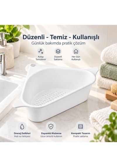 Lavabo Çöp Filtresi Ve Süzgeci - Vantuzlu Köşe Organizeri - Yemek Artığı Süzme Sepeti - Mutfak Evyesi Gider Koruyucu - Çıkarılabilir Plastik Hazne - Beyaz Lavabo Çöp Filtresi Ve Süzgeci - Vantuzlu Köşe Organizeri - Yemek Artığı Süzme Sepeti - Mutfak Evyesi Gider Koruyucu - Çıkarılabilir Plastik Hazne - Beyaz