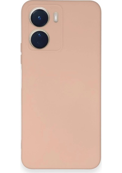 Newface - 503 - Vivo Y16 Kılıf Nano İçi Kadife Silikon - Ece-umay - - Pudra