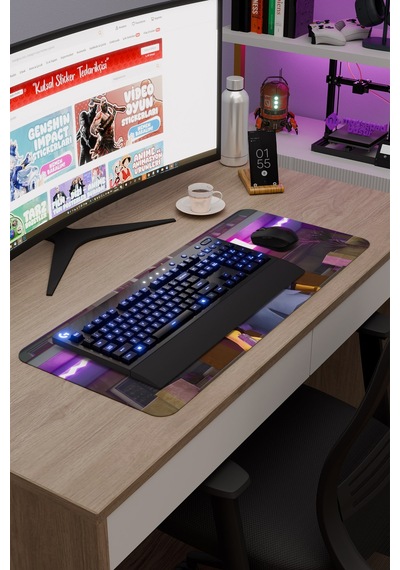 Gta Vice City Kaymaz Dikişli Kauçuk Oyuncu Mousepad V1 - 70x30 Xl Gaming Mouse Pad Fare Altlığı