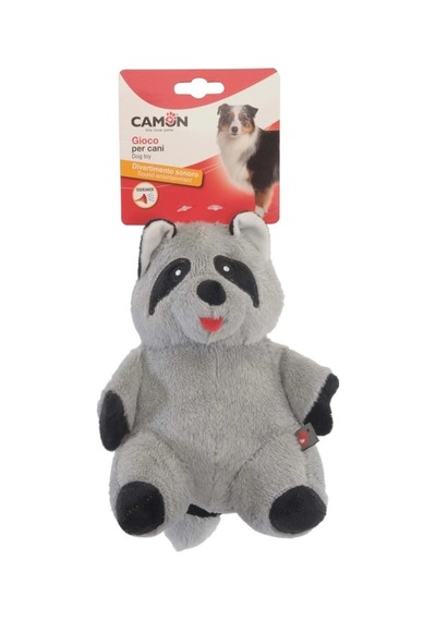 Camon Polyester Gıcırtılı Rakun Ve Goril Şeklinde Eğlenceli Köpek Oyuncağı 23 Cm