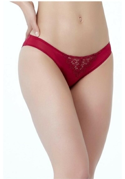 Golshan Kadın Dantel Detaylı Fantezi Slip Saks Mavi