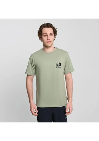 Columbia Csc M Explore Outdoors Ss Tee Erkek Kısa Kollu Tişört Cs0408 Yeşil
