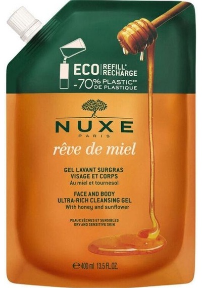 Nuxe Reve De Miel Face And Body Ultra Rich Cleansing Gel 400 Ml - Refill