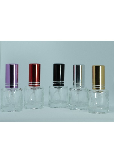 Boş Parfüm ve Kolonya Şişesi 7 ML 10 Adet Boş Cam Sarı Metal Sprey Şişe