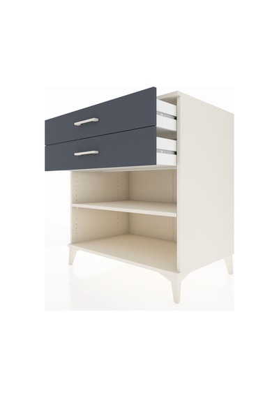Kronos Şifonyer Tek Raflı 2 Çekmeceli 88x59x96 Aytaşı-antrasit Aytası