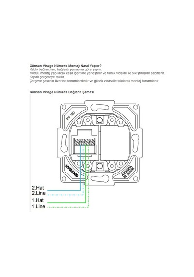 Visage Beyaz Telefon Prizi Cat3 Çerçevesiz - Priz Ve Anahtar İçin Uyumlu Çerçeve