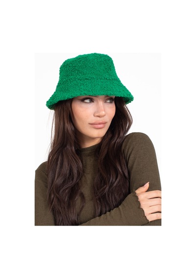Ladycolor Şapka Kıvırcık Peluş Kumaş Yeşil Yeşil