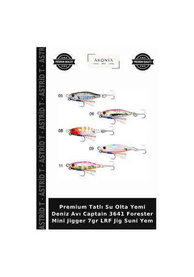 Premium Tatlı Su Olta Yemi Deniz Avı Captain 3641 Forester Mini Jigger 7gr Lrf Jig Suni Yem