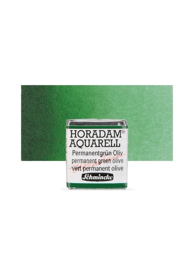 Schmincke Horadam Aquarell Artist Sulu Boya Permanent Green Olive Yarım Tablet