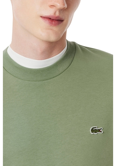 Lacoste Men's Classic Fit Şardonsuz Bisiklet Yaka Sweatshirt Yeşil