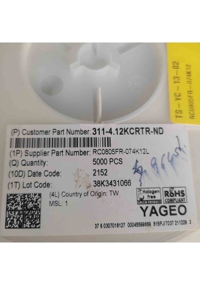 Rc0805fr-074k12 500 Adet