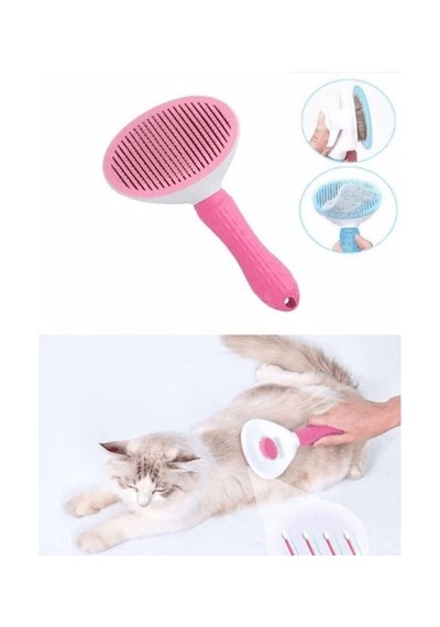 Mobgift Otomatik Tuşlu Kedi Köpek Bakım Tarağı Tüy Toplayıcı Tarak