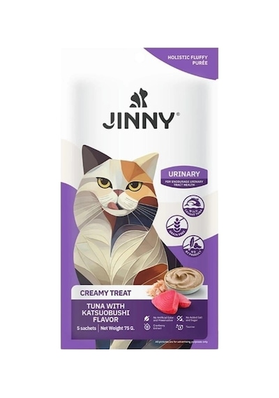 Jinny Creamy Ton Balıklı Ve Tütsülenmiş Orkinos Balıklı Kedi Sıvı Ödül Sı 5x15 Gr