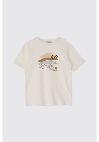 Panço Erkek Çocuk Bej 3'lü Pijama Takımı Krem