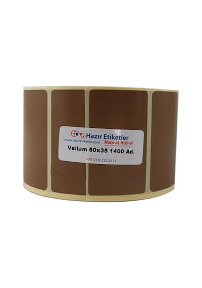 60mm X 35mm 1400 Adet Kahverengi Zemin Baskılı Diğer