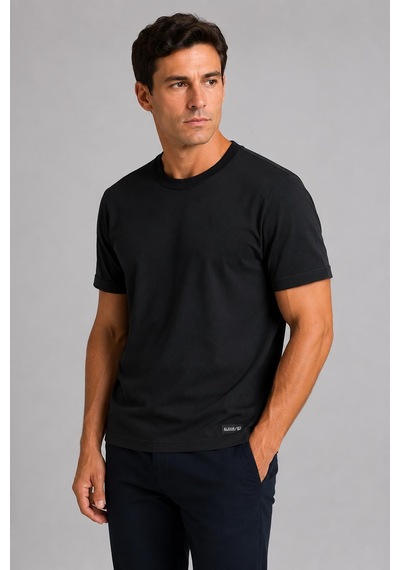 Alexandergardi Yaka Detaylı T-shirt Siyah