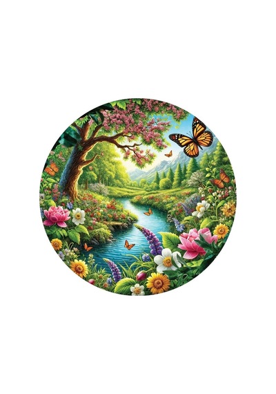 Monarkın Bahçesi 570 Parça Round Puzzle