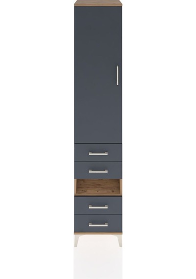 Hyperion Dolap 4 Raflı 4 Çekmeceli Tek Kapaklı 44x44x221 Çam-antrasit Atlas Çam Hyperion Dolap 4 Raflı 4 Çekmeceli Tek Kapaklı 44x44x221 Çam-antrasit Atlas Çam