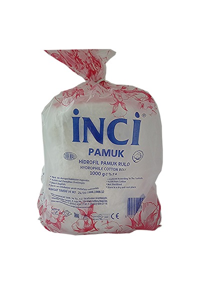 İnci Hidrofil Rulo Pamuk 1 KG Saf Pamuk