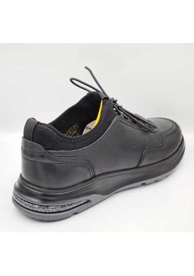 Greyder 18231 Siyah Hakiki Deri Erkek Günlük Deri Sneaker Siyah