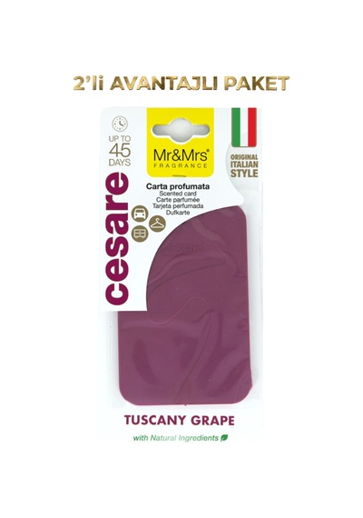Cesare Kart Tuscany Grape - Oto Araç Kokusu, Asma Kart Kokusu