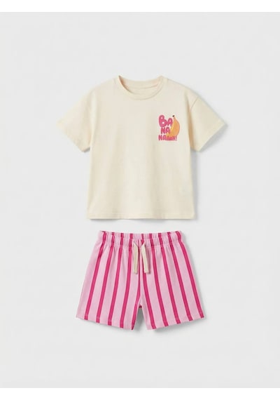 Baby Lory Kids Store Kız Çocuk Banana Desenli Takım