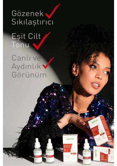 Agarta AHA & BHA Cilt Tonu Eşitleyici Kırmızı Peeling Etkili Serum 30 ML