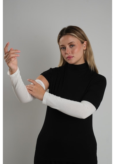 Hürrem Bone Krem Tesettür Kolluk Viskon Kumaş Düz 1001_40 Krem