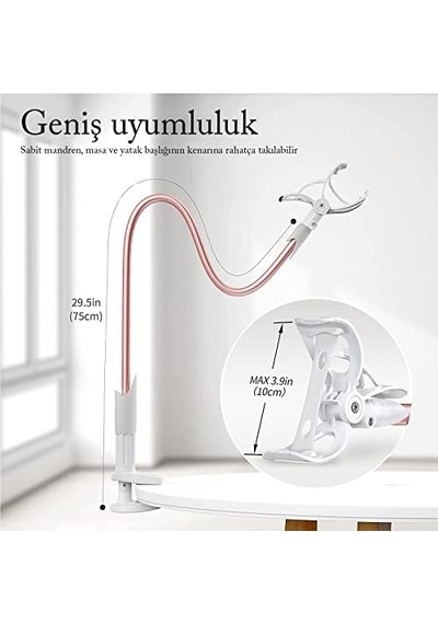 Saıjı Ivy-85 Akrobat Esnek Telefon Tutucu, Masa İçin Esnek Uzun Kollu Telefon Montajı, Klips Braketi Kelepçe Standı 4.0-6.3&apos &apos Cep Telefonu Standı İphone, Vb. Tüm Telefonlar İle Uyumludur Pembe Saıjı Ivy-85 Akrobat Esnek Telefon Tutucu, Masa İçin Esnek Uzun Kollu Telefon Montajı, Klips Braketi Kelepçe Standı 4.0-6.3&apos &apos Cep Telefonu Standı İphone, Vb. Tüm Telefonlar İle Uyumludur Pembe