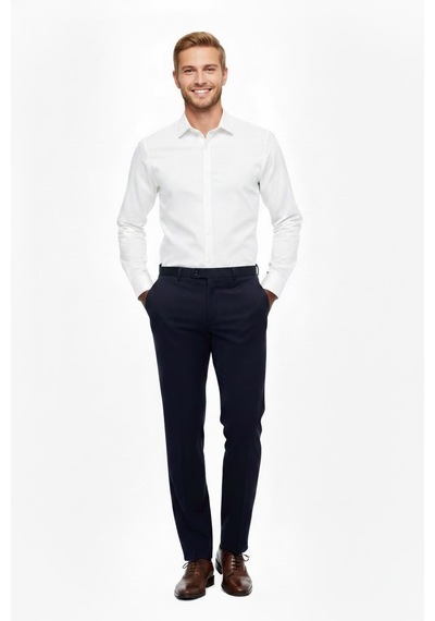 UKİ Uki Lacivert Comfort Fit Klasik Pantolon