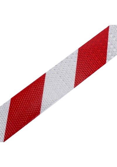 Carub Fosfor Bant Petekli Çapraz 5 Cm X 25m Kırmızı-beyaz