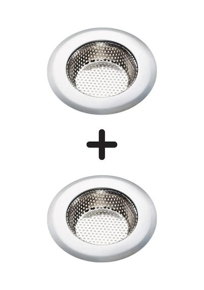 2 Li Paslanmaz Çelik Lavabo Süzgeci 11.5 Cm Evye Gider Süzgeci 304 Çelik Büyük Boy Diğer